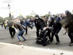 Fotograf&iacute;a de los disturbios en Par&iacute;s durante una manifestaci&oacute;n de sanitarios.