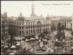 Aspecto de la plaza en una fotograf&iacute;a de principios del siglo XX.