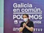 Pablo Iglesias, en un mitin de Podemos en Vigo.
