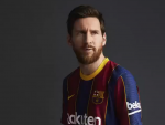 Leo Messi, con la nueva camiseta del Barcelona