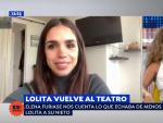 Lolita presenta su nueva obra de teatro en el programa de 'Espejo p&uacute;blico'.