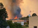 Incendio forestal registrado en el ayuntamiento ourensano de Monterrei.