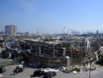 La zona del puerto de Beirut ha quedado devastada despu&eacute;s de la tragedia en ese mismo lugar el&ntilde; martes por la tarde.