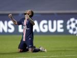 Neymar celebra el pase del PSG a la final de la Champions