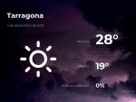 El tiempo en Tarragona: previsi&oacute;n para hoy viernes 4 de septiembre de 2020