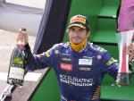 Carlos Sainz, en el podio del GP de Italia