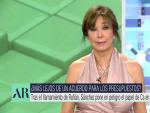La presentadora Ana Rosa Quintana aparece con el pelo recogido en Telecinco.
