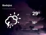 El tiempo en Badajoz: previsi&oacute;n para hoy jueves 17 de septiembre de 2020