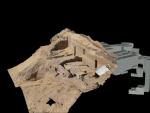 Recreaci&oacute;n en 3D de las tumbas fara&oacute;nicas halladas en la colina de Qubbet el Hawa.