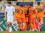 Los jugadores de la Juventus celebran uno de los goles de Morata ante el Dinamo de Kiev
