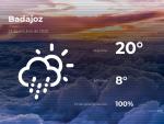 El tiempo en Badajoz: previsi&oacute;n para hoy viernes 23 de octubre de 2020