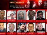 Lista de los violadores m&aacute;s buscados por la Interpol.