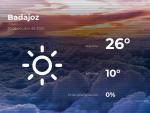 El tiempo en Badajoz: previsi&oacute;n para hoy viernes 30 de octubre de 2020