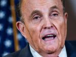 Rudy Giuliani, exalcalde de Nueva York y abogado del presidente de EE UU, Donald Trump, durante una rueda de prensa en la sede del Comit&eacute; Nacional Republicano en Washington.