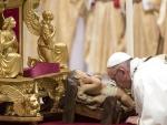 El papa Francisco durante un acto religioso.