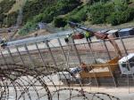 Los nuevos "peines invertidos" de la valla de Ceuta.