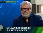 El humorista Mill&aacute;n Salcedo, durante su entrevista en 'laSexta Noche'.