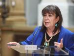 La vicepresidenta primera del Senado y portavoz de la Mesa, Cristina Narbona, ofrece una rueda de prensa tras la Junta de Portavoces en la C&aacute;mara Alta, en el Sal&oacute;n de los Pasos Perdidos, en Madrid (Espa&ntilde;a) a 22 de septiembre de 2020.