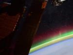 Aurora boreal vista desde la Estaci&oacute;n Espacial Internacional