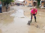 Labores de limpieza en Cebolla tras la riada en 2018