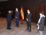 El Rey Felipe VI junto al vicepresidente segundo del Gobierno, Pablo Iglesias, y la ministra de Asuntos Exteriores, Arancha Gonz&aacute;lez Laya, durante su viaje a Bolivia