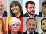 Principales candidatos a la presidencia de la Generalitat en las elecciones del 14-F.