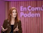 La candidata de En Com&uacute; Podem, J&eacute;ssica Albiach, durante un coloquio en la sede de los comunes.