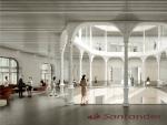 Infograf&iacute;a interior edificio Banco Santander de Hern&aacute;n Cort&eacute;s