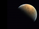 Marte visto por la sonda Hope, la primera que env&iacute;a al planeta Emiratos &Aacute;rabes Unidos.