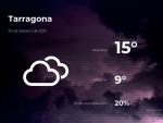 El tiempo en Tarragona: previsi&oacute;n para hoy s&aacute;bado 20 de febrero de 2021