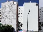 &lsquo;Vendetta&rsquo; por la desaparici&oacute;n del mural de Blu borrado en Usera.