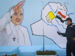 Mural del Papa Francisco en Irak.