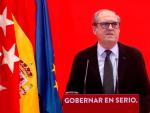 &Aacute;ngel Gabilondo, candidato del PSOE a la presidencia de la Comunidad de Madrid, en la presentaci&oacute;n de su lista electoral.