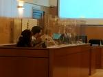 Los acusados y sus letrados durante la primera sesi&oacute;n del juicio en la Audiencia de Valladolid.