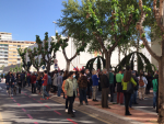 Protesta en Murcia contra la entrada de una tr&aacute;nsfuga de Vox en el Gobierno regional.