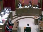 La sala de la Audiencia de Barcelona durante el juicio por la violaci&oacute;n m&uacute;ltiple a una joven en Sabadell en 2019.