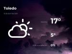 El tiempo en Toledo: previsi&oacute;n para hoy lunes 12 de abril de 2021