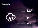 El tiempo en Segovia: previsi&oacute;n para hoy jueves 29 de abril de 2021