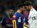 Messi y Ramos, durante un partido entre Barcelona y Real Madrid