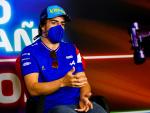 Fernando Alonso, en una rueda de prensa
