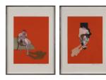 Francis Bacon. 'Triptych 1983'. Litografia