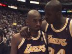Kobe Bryant y Shaquille O'Neal durante su tiempo juntos en los Lakers.