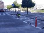 El Ayuntamiento de Pamplona act&uacute;a en los pasos de peatones del colegio de Buztintxuri para mejorar la seguridad