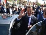 El presidente sirio, Bachar al Asad, tras votar en las elecciones presidenciales, en Duma, a las afueras de Damasco.