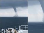 El barco logr&oacute; salir del tornado.