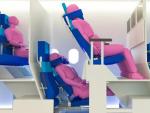 El asiento econ&oacute;mico Chaise Longue plantea una cabina de asientos de doble nivel.