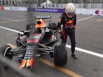 Max Verstappen, tras su accidente en el GP de Azerbaiy&aacute;n