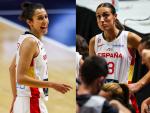 Alba Torrens y Tamara Abalde, jugadoras de la selecci&oacute;n espa&ntilde;ola de baloncesto.