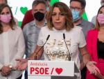 Susana D&iacute;az da explicaciones tras perder las primarias del PSOE andaluz.
