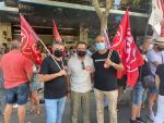 Trabajadores de CaixaBank y hasta 14 sindicatos se concentran en Palma para protestar por el ERE